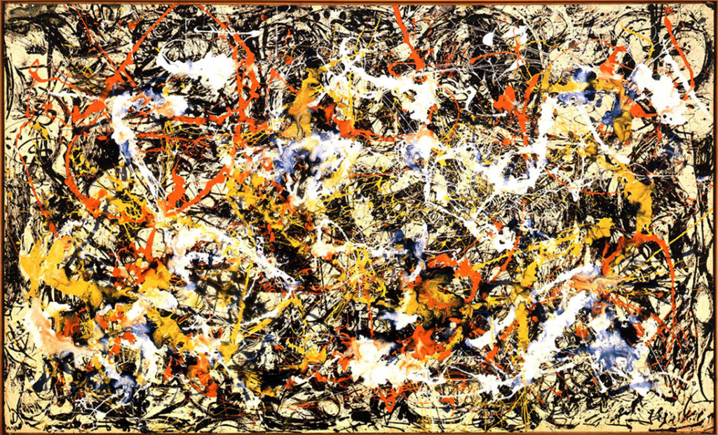 „Konvergencija “ - Jacksonas Pollockas (tikras vaizdas)