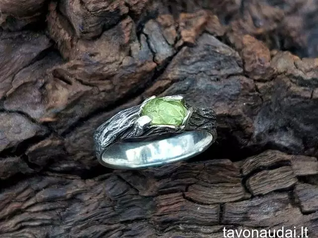 Žiedas su peridotu “Elfų lobis” - 1