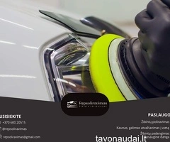 Žibintų poliravimas ir padengimas apsaugine danga